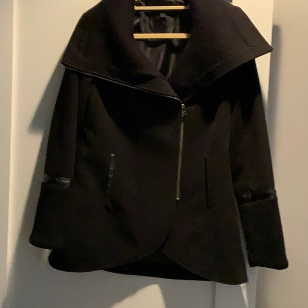 Katherine Barcley black coat